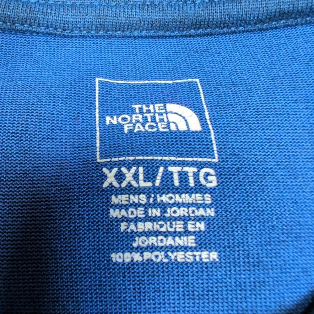 The North Face Shirt Mens XXL Blue‎ Flashdry Athletic Active Lightweight Tee